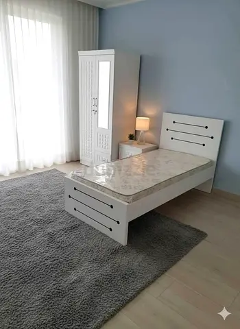 Modern White Single Bedroom Furniture Set