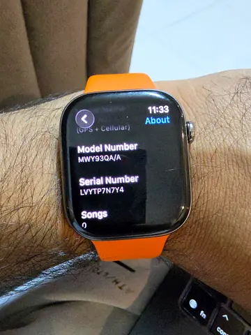 Apple watch series 10 titanium 45m + Hermes strap