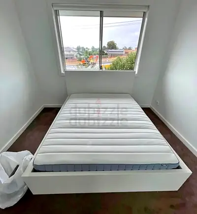 Ikea king size bed with mattress and storage drawers