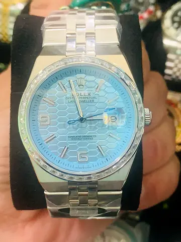Rolex Oyster Perpetual Sky-Dweller with Blue Honeycomb Dial