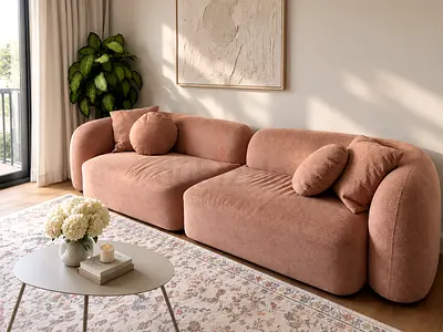 Pink sofa home center