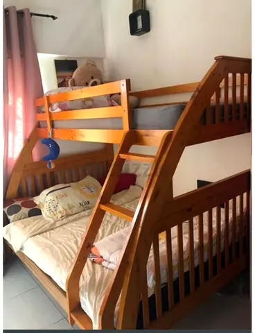 Solid Wood Bunker bed Frame with Slatted Base - Good Condition