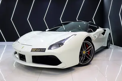 2017 Ferrari 488 GTB, Bianco Avus Exterior, Passenger Display, GCC Spec!!