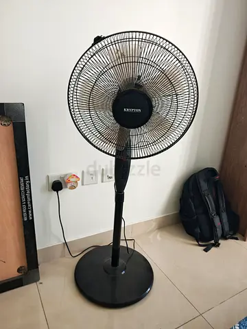 Krypton Black Pedestal Fan - Working Condition
