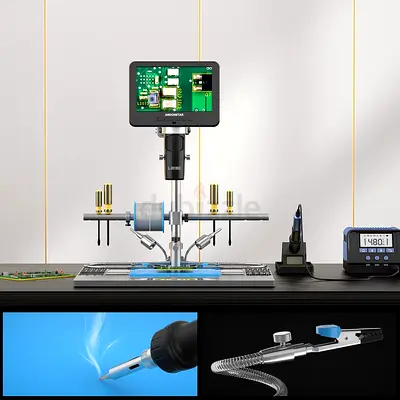Digital Soldering Station with Magnifier/Camera and Soldering Iron - UNPACKED