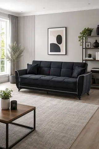 SofaNew premium high Quality 3 seater standard sofa bed with storage