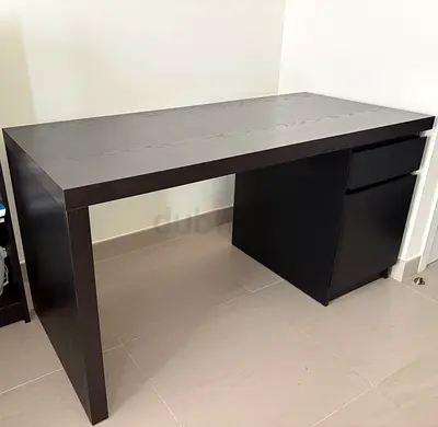 Desk, MALM IKEA, black-brown