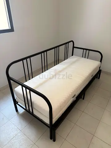 IKEA FYRESDAL Day-bed with 2 mattresses (80x200 cm) - Black NEW PULL IN OUT 2in1 bed for 2 persons