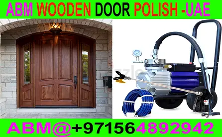 Wooden Door polishing and Painting Maintenance Work Dubai in Ajman Sharjah UAE