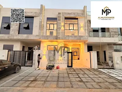 فيلا طابقين وروف بعجمان الفيلا شامل الرسوم والتسجيل والتملك الحر مدي الحياه شامل توصيل الكهرباء والمياة