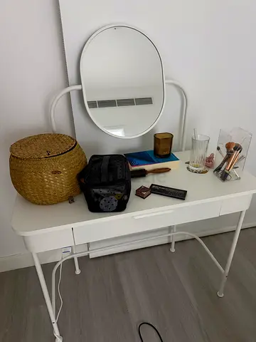 Vanity with mirror and drawer