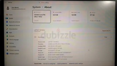 Intel Core Ultra 7 Laptop | 64GB RAM | 512GB SSD | Touchscreen