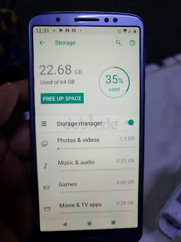 Motorola smartphone — good condition, functional (back shown)