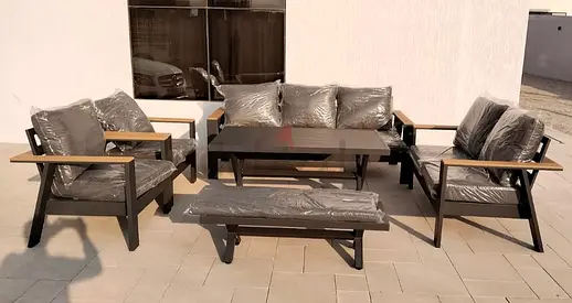 Sofa set aluminum grey outdoor furniture garden furniture
