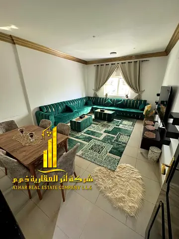 شقه فاخره ثاني ساكن غرفه وصاله مع بلكونه مفتوحه.عجمان النعيميه 2 . مفروش بالكامل للإيجار الشهري✨الإيجار يشمل الفواتير والإنترنت وموقف