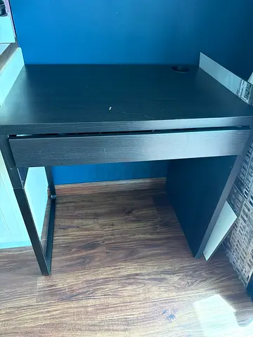 IKEA L-shaped Corner Desk / Computer Table - Dark Brown, Good Condition