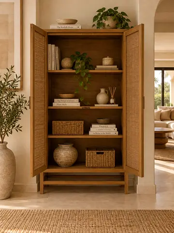 Crate and Barrel Wooden Cabinet - perfect Condition
