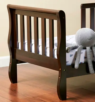 Classic Dark Wood Baby Crib