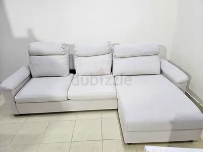 Ikea lidhult L shape sofa bed with mattress