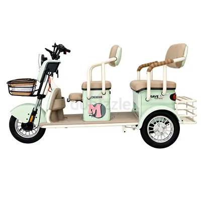H8 Electric Tricycle – 3-Seater Family E-Trike with Basket | Ghazi Bicycle