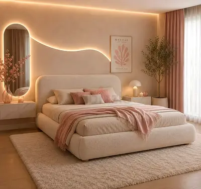 Brand New beige colour 160*200 queen size bed