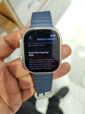 Used Apple Watch Ultra 2 smartwatch with blue silicone strap — good 88% battery health