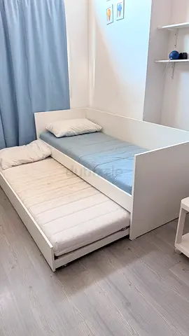 URGENT SALE: IKEA - 2 Single Beds + 1 Pull-out Bed with Mattresses – Like New