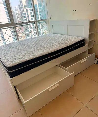 IKEA brimnes bed with mattress King size bed
