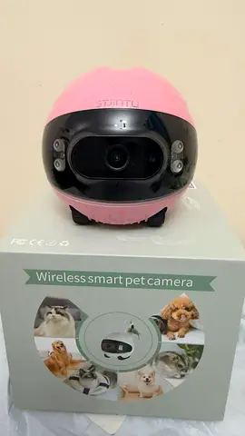 Wireless Smart Pet Camera (Pink) - Compact Home Pet Monitor
