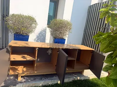 Modern Grey and Oak Sideboard / TV Console - Good Condition