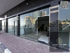 Brand new commercial shops in Al Bustan, Liwara 2, 800 sqft, fully fitted with Civil Defense and cen