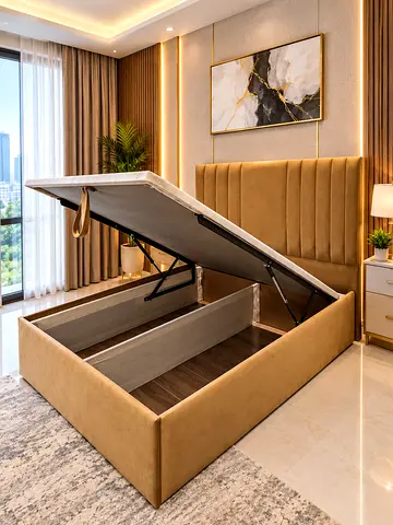 Hydraulic Storage Queen Bed Frame Luxury Design Premium Quality