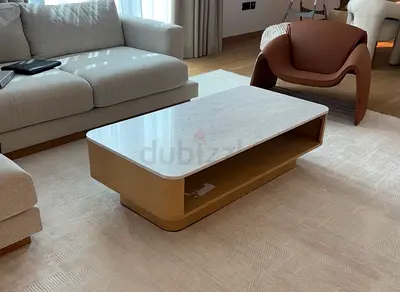 Panorama Marble Open Storage Coffee Table (132cm)