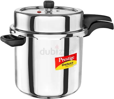 Prestige Deluxe Alpha Stainless Steel Pressure Cooker - 10 L (Good Condition)