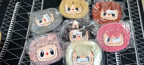 Cute Plush Character Coin Pouches – New, Still Packaged