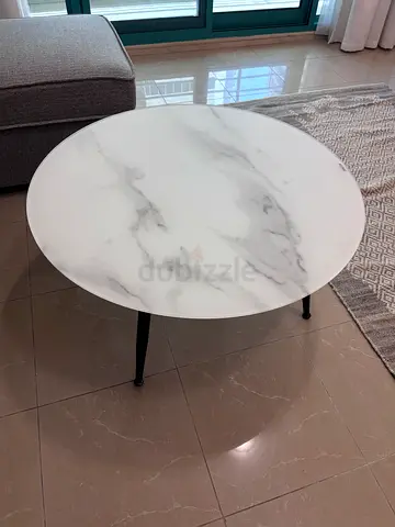 Home Center Marble Effect Round Coffee Table