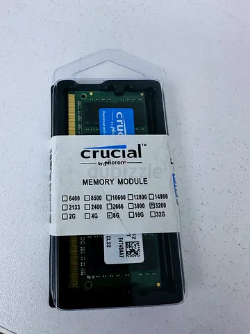 Crucial 8GB DDR4 SODIMM Laptop RAM (New, Sealed)