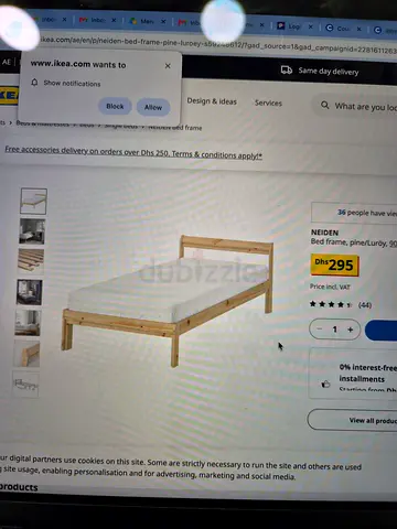 IKEA NEIDEN Single Bed Frame + Pocket Spring Mattress – Excellent Condition