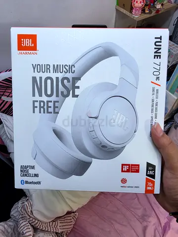JBL Tune 770NC Wireless Noise-Cancelling Over-Ear Headphones (White)