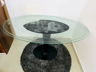 Glass Top Computer Desk with Metal Frame - Used, Good Condition