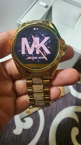Michael Kors Gold Tone Smartwatch with Pave Links