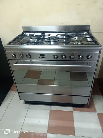 SMEG Stainless Steel 5-Burner Gas Range with Electric Oven - Good Condition