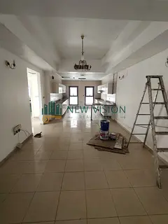 Two-bedroom apartment with a spacious living room and an open view. Free central A/C, one month free
