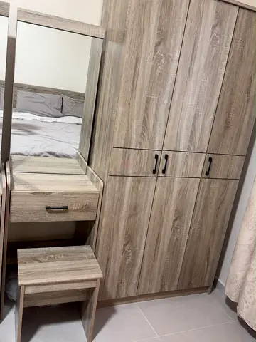 3-piece bedroom set: wardrobe, dressing table with mirror and stool - great condition