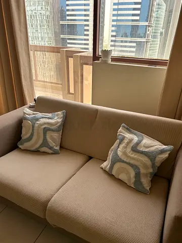 Beige Sofa covers, for 3 seater, 2 seater + single seater all together  -  Condition: very good