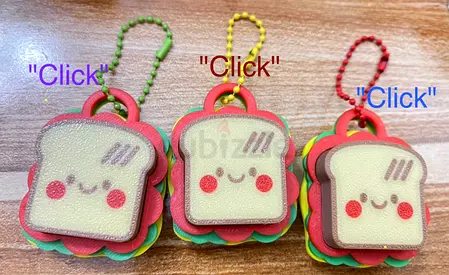3D Printed Sandwich Clicker Keychain