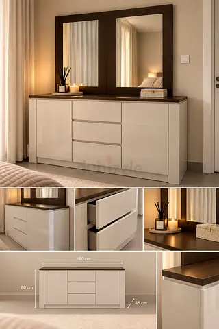 Modern dresser with mirrors