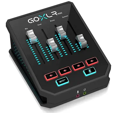 TC GoXLR Mini - Mixer & USB Audio Interface for Streamers, Gamers & Podcasters - Bundled with Microp