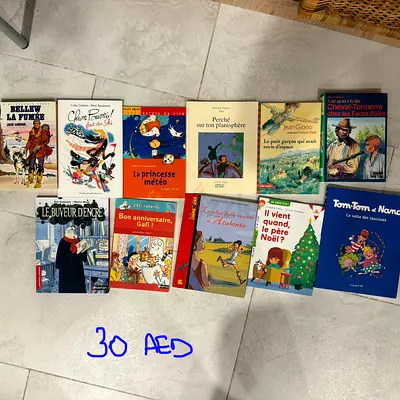 Lot of 12 French Children's Books - Mixed Titles, Good Condition