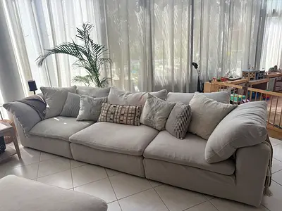 Light Grey Large Sofa and Armchair for sale